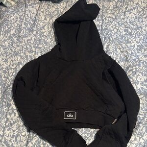 Alo Black Quilted Hoodie